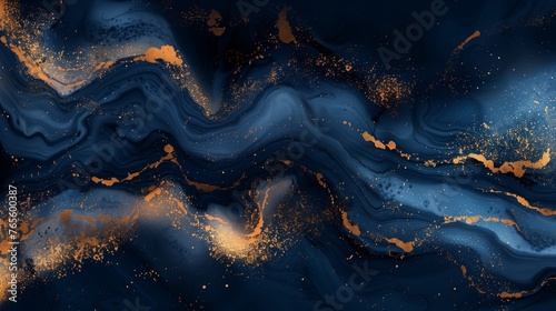 elegant navy and gold marble background © AnyPic289