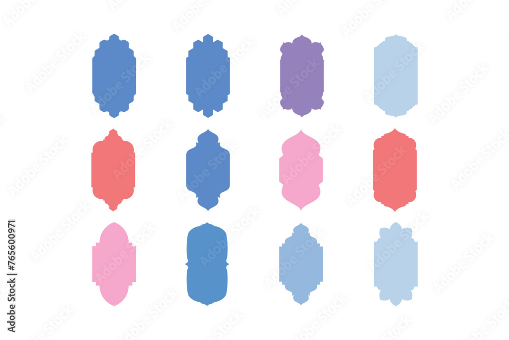 Islamic Vertical Frame Design Glyph - SET 12
