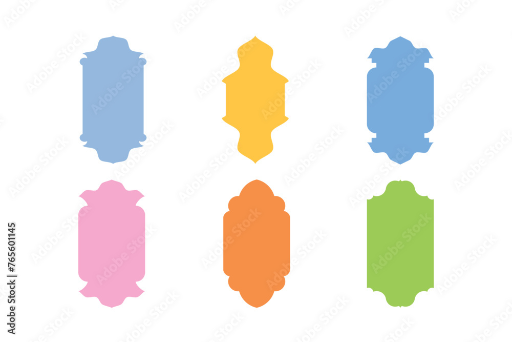 Islamic Vertical Frame Design Glyph - SET 6 Islamic Vertical Frame Design Glyph - SET 6