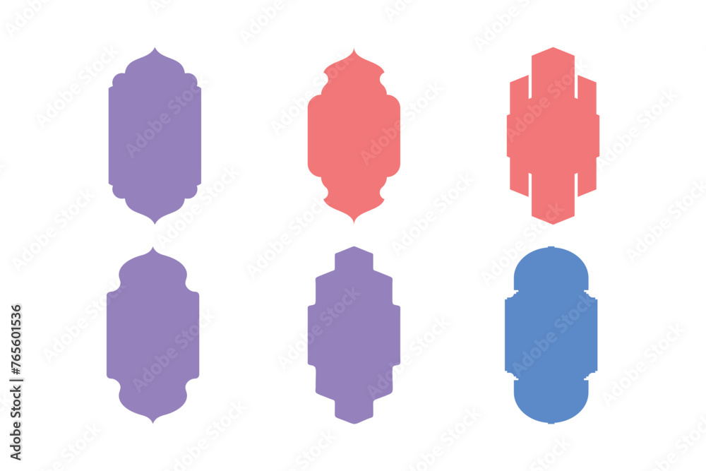 Islamic Vertical Frame Design Glyph - SET 6 Islamic Vertical Frame Design Glyph - SET 6