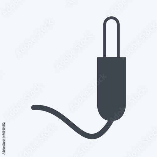 Icon Headphones Pin. suitable for music symbol. glyph style. simple design editable. design template vector. simple symbol illustration
