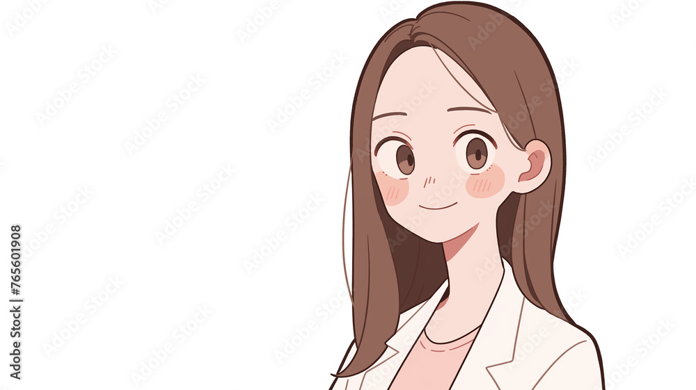 Hand drawn cartoon cute teacher illustration
