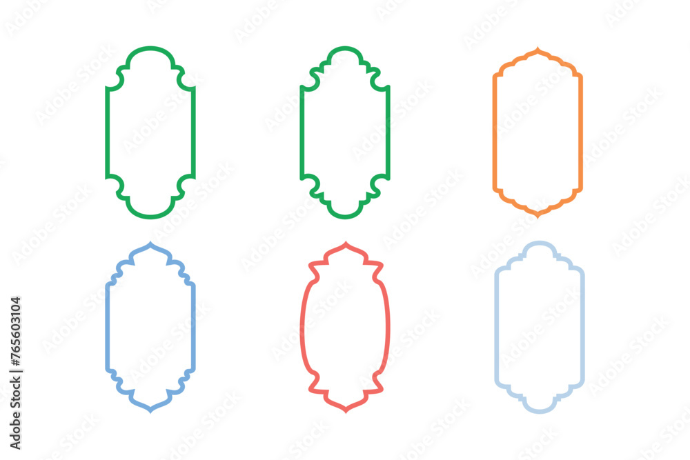 Islamic Vertical Frame Design Bold Line- SET 6 Islamic Vertical Frame Design Bold Line- SET 6