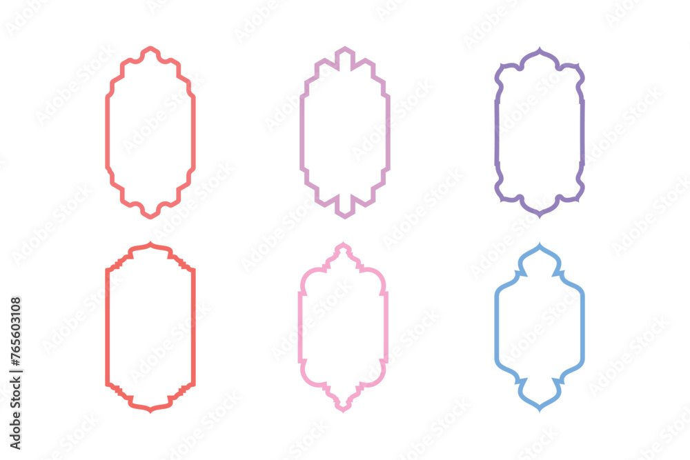 Islamic Vertical Frame Design Bold Line- SET 6 Islamic Vertical Frame Design Bold Line- SET 6