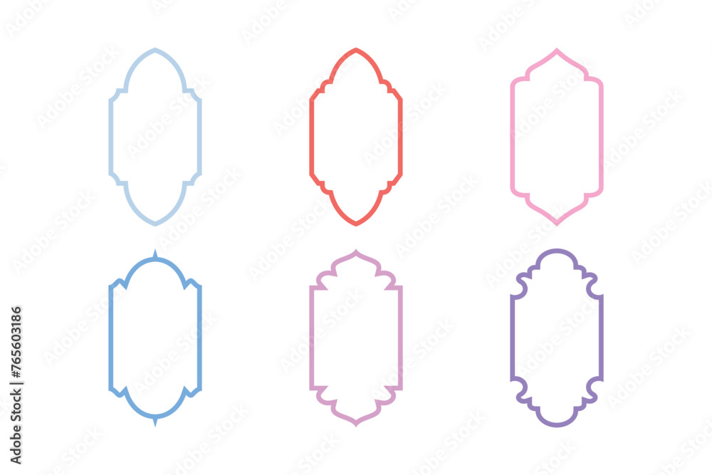 Islamic Vertical Frame Design Bold Line- SET 6 Islamic Vertical Frame Design Bold Line- SET 6