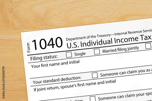 1040 tax form us individual income tax photo