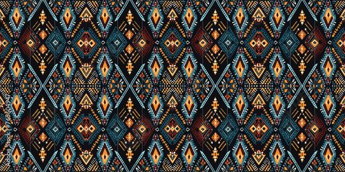 Abstract seamless pattern, seamless wallpaper, seamless background designed for use for interior, wallpaper, fabric, curtain, carpet, clothing, Batik, satin, background, illustration, Embroidery style