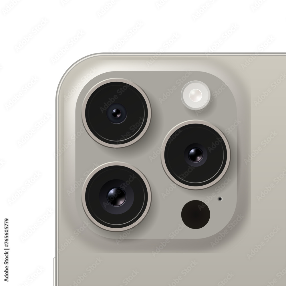 Fototapeta premium iPhone 15 Pro camera, vector