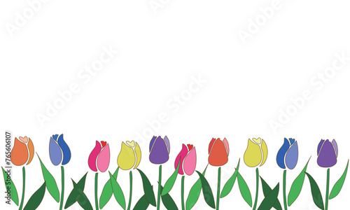 チューリップのフレーム