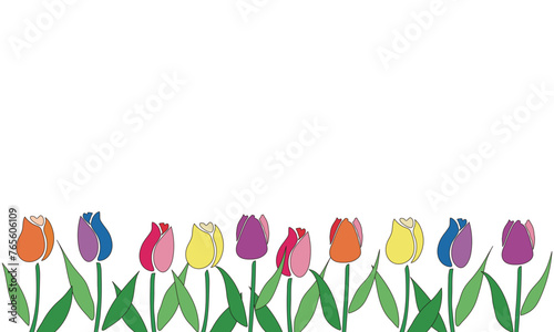 チューリップのフレーム