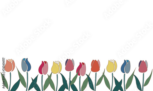 チューリップのフレーム