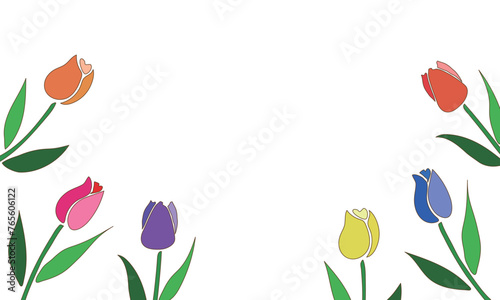 チューリップのフレーム