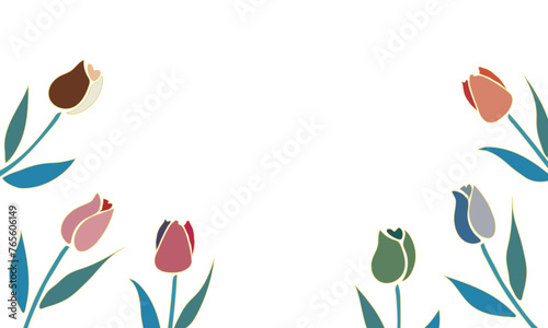 チューリップのフレーム