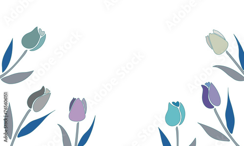 チューリップのフレーム