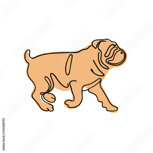 drawing illustration of a dog