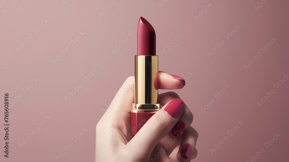 Classic Red: The Bold Statement of Lipstick. Generative ai