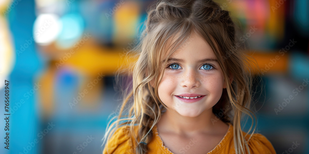happy child preschooler girl kid on a playground in outside happy child preschooler girl kid on a playground in outside