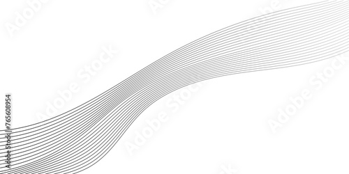 Abstract modern vector wave background. Curved gay or white and black vector illustration. Wavy lines. © mdmohashin