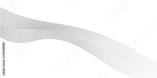 Abstract modern vector wave background. Curved gay or white and black vector illustration. Wavy lines.
