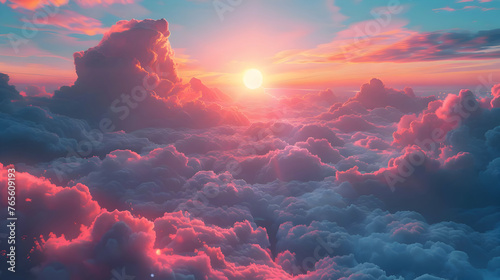 Sunset clouds view High-resolution