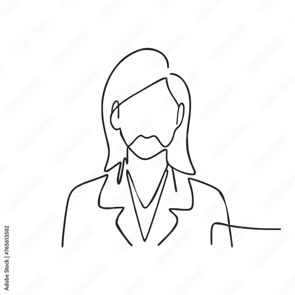 drawing illustration of a women drawing illustration of a women