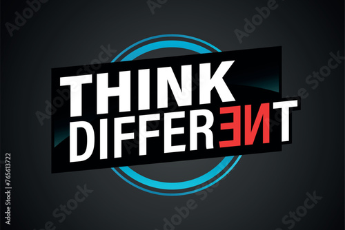 think different poster banner graphic design icon logo sign symbol social media website coupon

