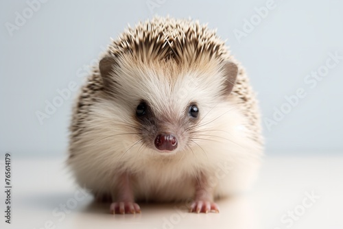 Full-Bodied Photograph of an Adorable Hedgehog on White Background