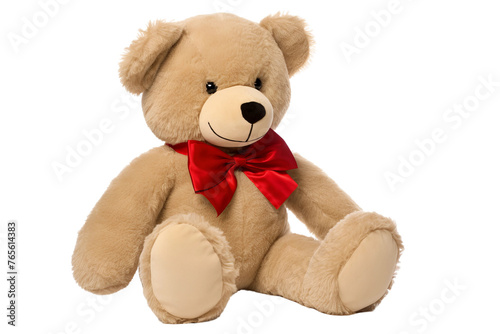 toy plush bear isolated on white background
