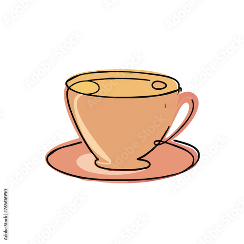 drawing illustration of a cup of tea