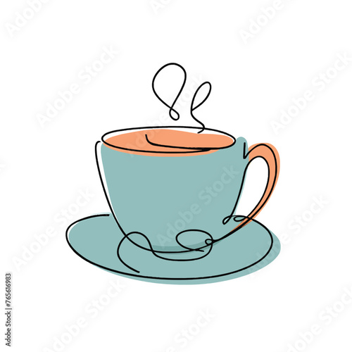drawing illustration of a cup of tea
