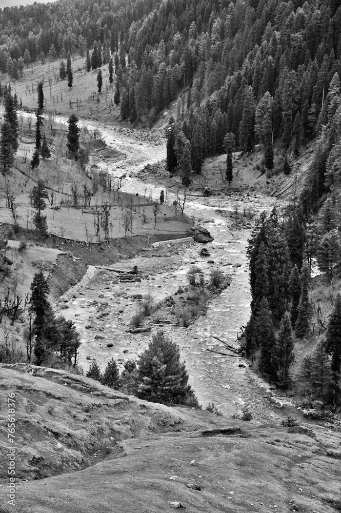 Liddar River, Lidder valley, Pahalgam, Kashmir, Jammu and Kashmir, India, Asia