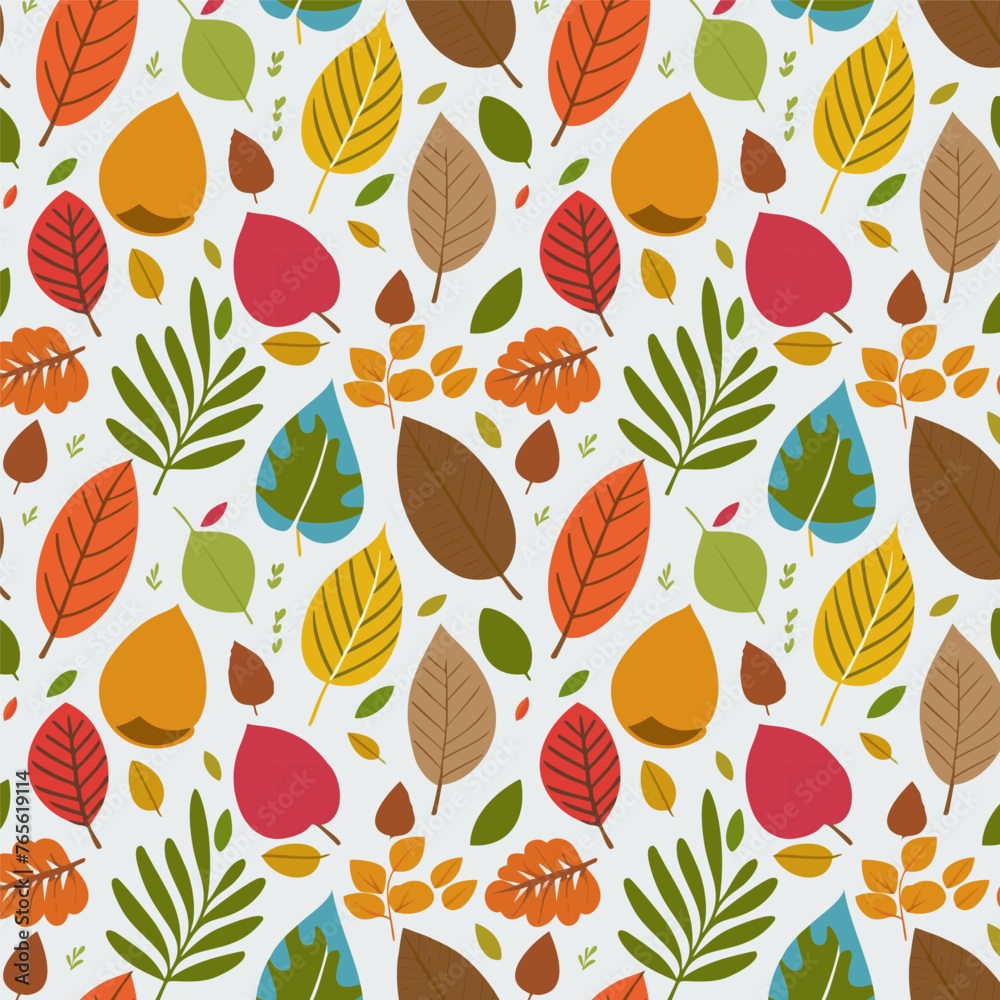 Seamless leaf pattern design Seamless leaf pattern design