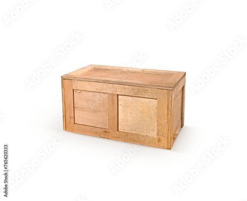 wooden box, transparent background