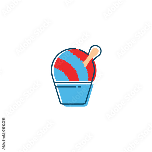 Ice Shaved Vector Illustration, can be used for wall decoration, background, etc