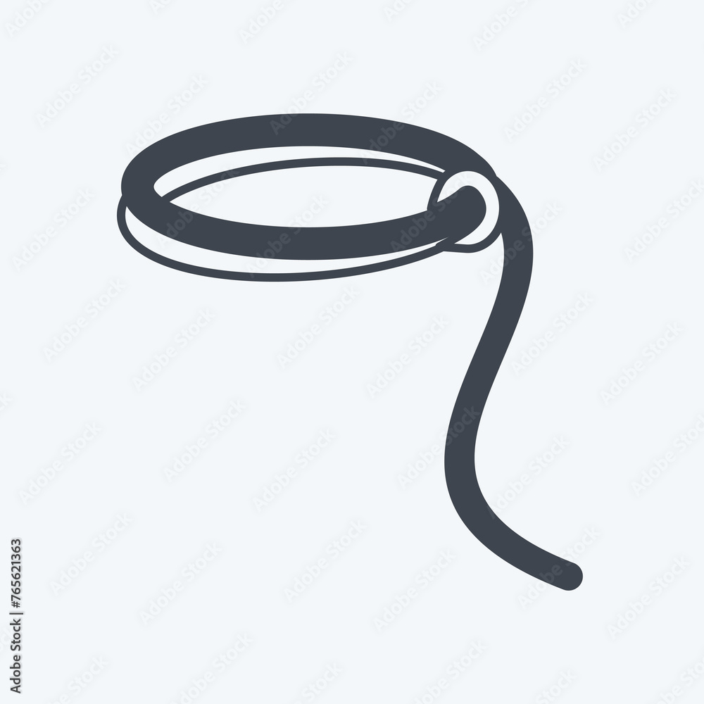 Icon Rope. suitable for Wild West symbol. glyph style. simple design editable. design template vector. simple symbol illustration