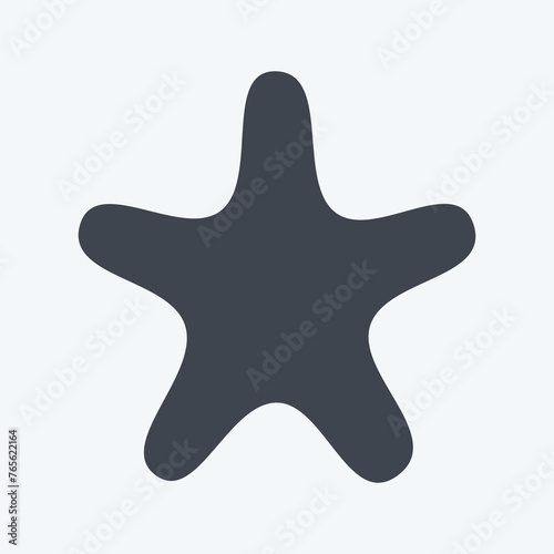 Icon Starfish. suitable for Sea symbol. glyph style. simple design editable. design template vector. simple symbol illustration