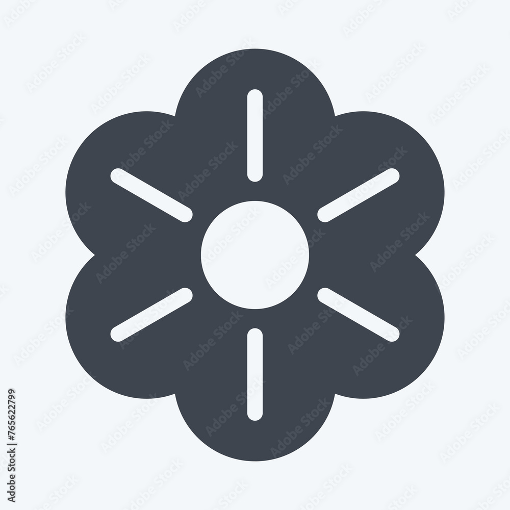 Icon Flower. suitable for garden symbol. glyph style. simple design editable. design template vector. simple symbol illustration Icon Flower. suitable for garden symbol. glyph style. simple design editable. design template vector. simple symbol illustration