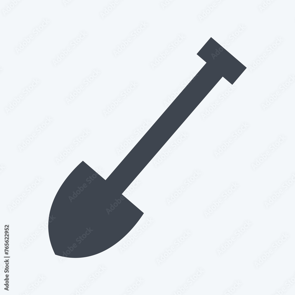 Icon Hand Shovel. suitable for garden symbol. glyph style. simple design editable. design template vector. simple symbol illustration Icon Hand Shovel. suitable for garden symbol. glyph style. simple design editable. design template vector. simple symbol illustration