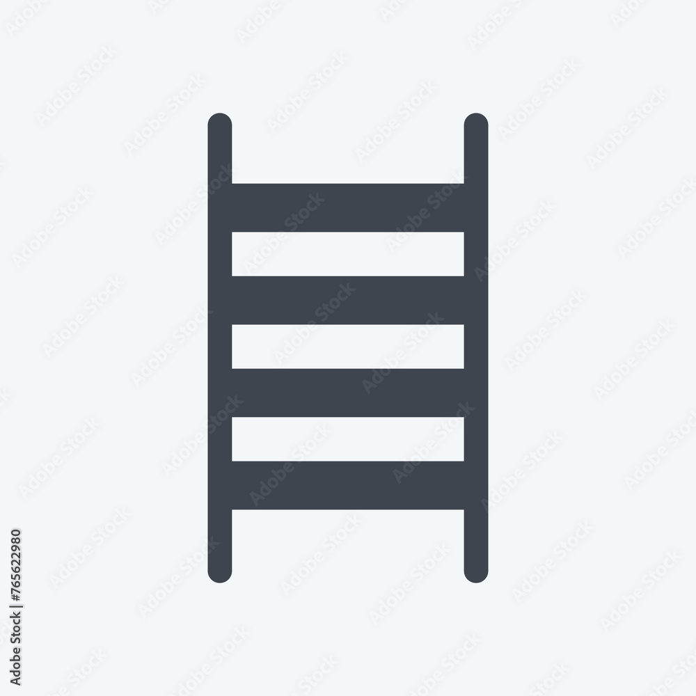 Icon Ladder. suitable for garden symbol. glyph style. simple design editable. design template vector. simple symbol illustration Icon Ladder. suitable for garden symbol. glyph style. simple design editable. design template vector. simple symbol illustration