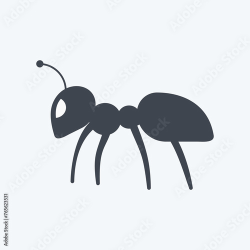 Icon Ant 2. suitable for Animal symbol. glyph style. simple design editable. design template vector. simple symbol illustration