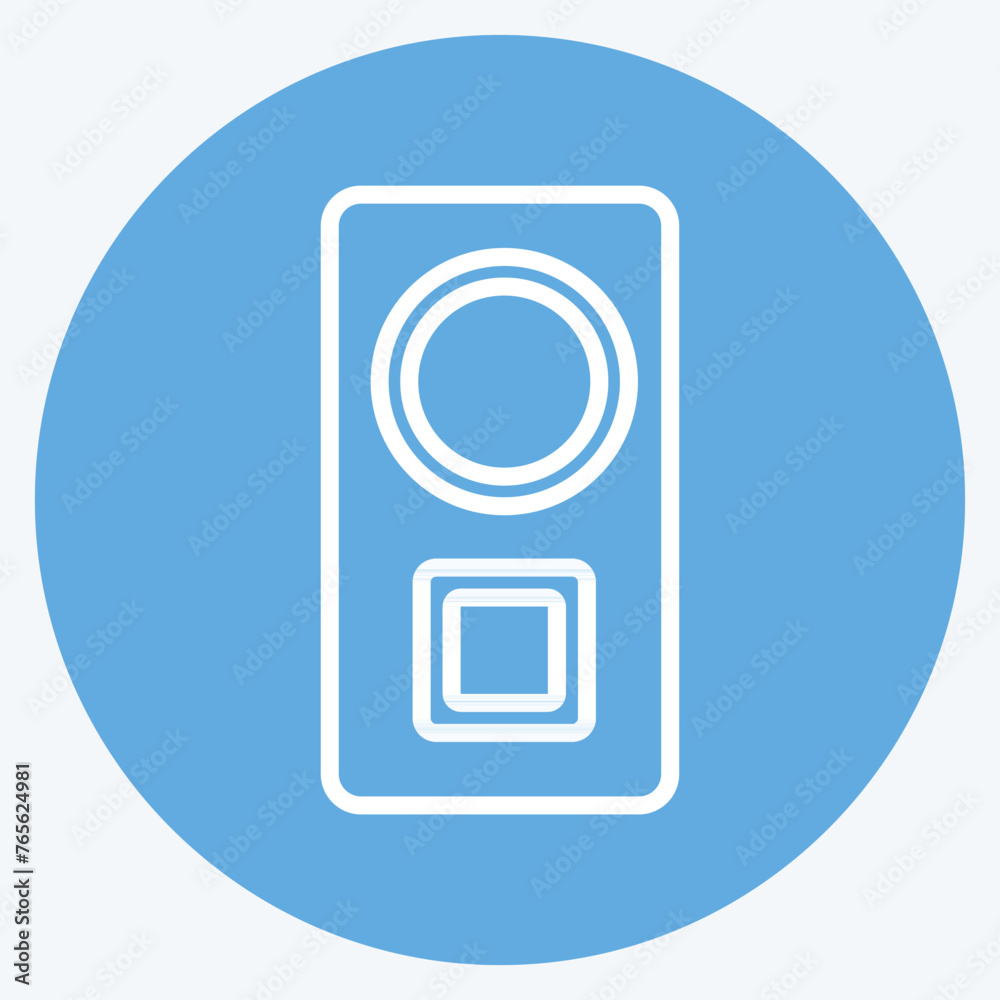 Icon Speaker. suitable for party symbol. blue eyes style. simple design editable. design template vector. simple symbol illustration Icon Speaker. suitable for party symbol. blue eyes style. simple design editable. design template vector. simple symbol illustration