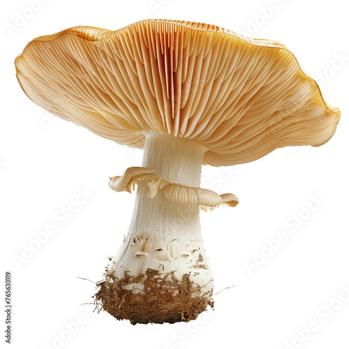 Mushroom, transparent background, isolated image, generative AI