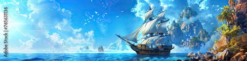 Nautical Adventure Cruise: Sail Away on an Oceanic Voyage Filled with Pirates, Mermaids, and Treasure photo
