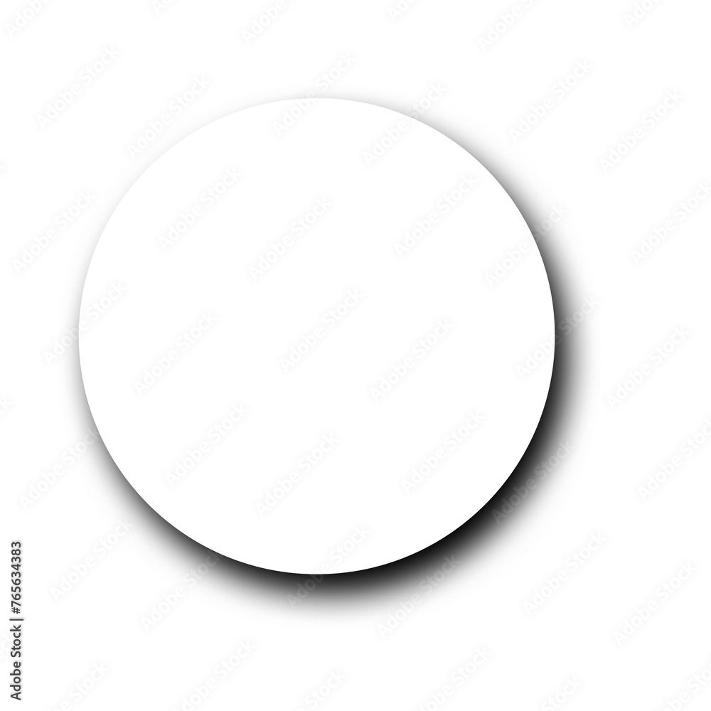 Realistic circle shadow effect on transparent background