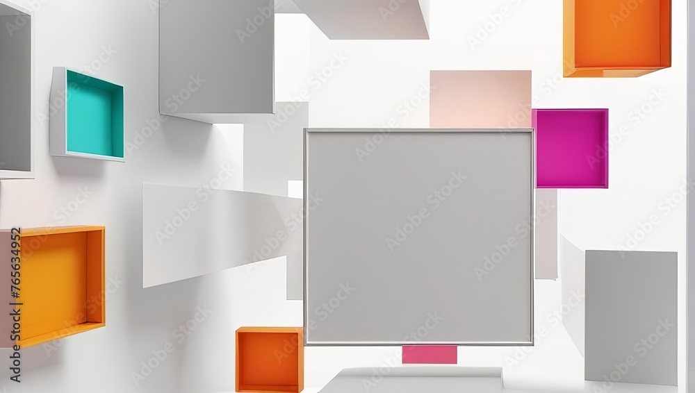 Abstract 3d shape background 