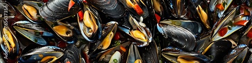 mussel delicacy dish on a plate.