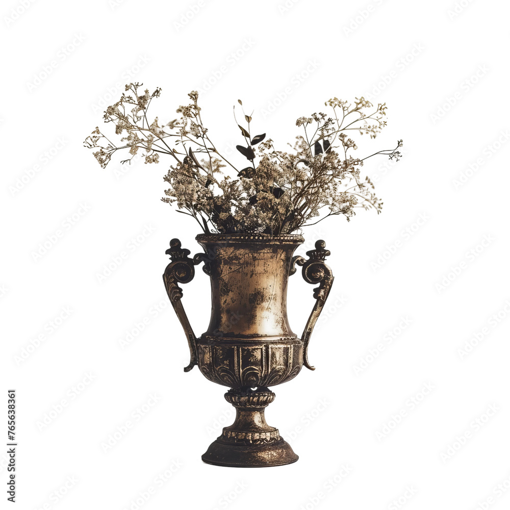 Fototapeta premium antique vase isolated on white