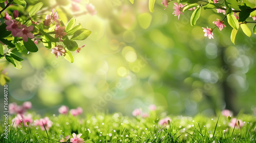 Border background with copy space about spring