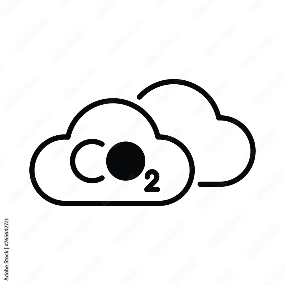 Co2 icon editable stock vector icon Co2 icon editable stock vector icon