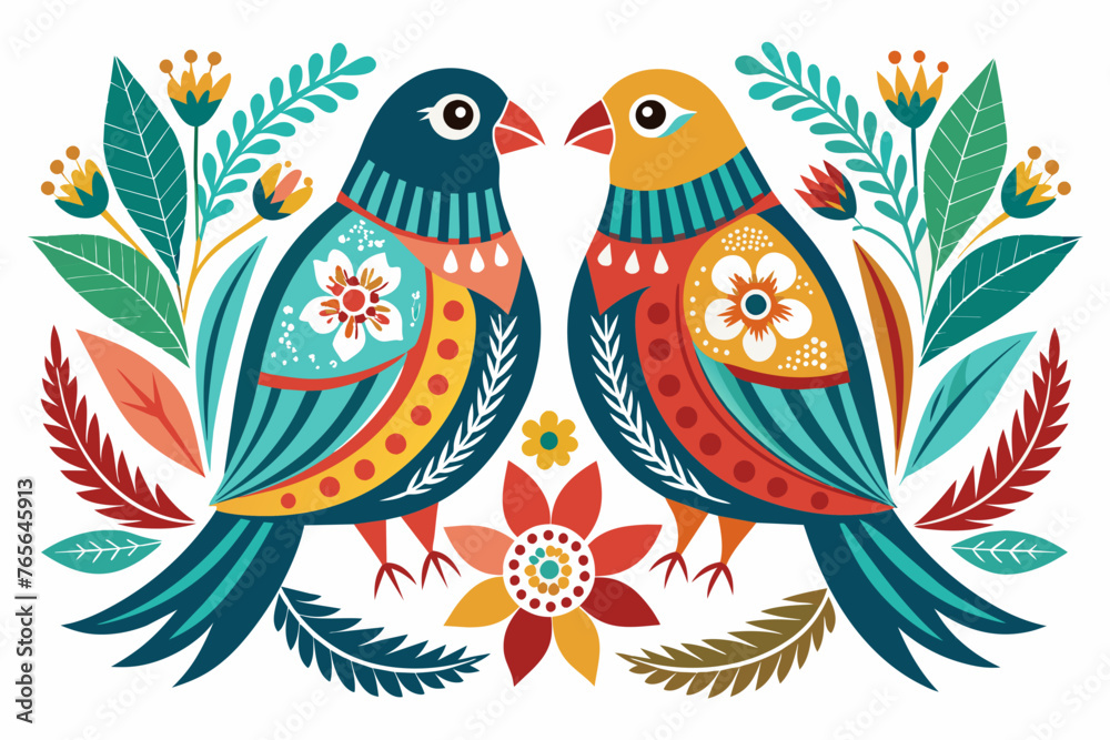 bird-couple-pattern-design-white-background.